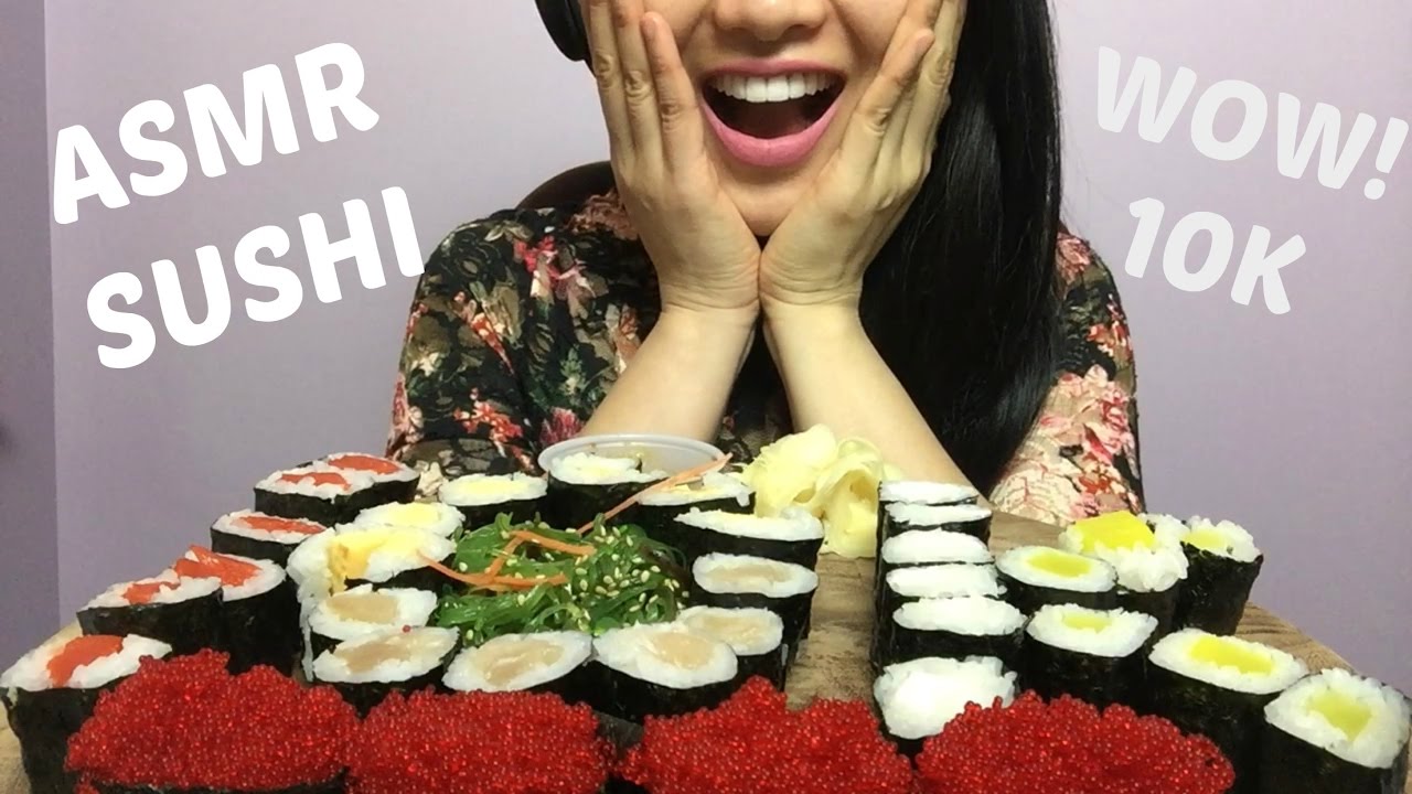 Asmr sushi no talking (thank you for 10K) eating sounds sas-asmr. 