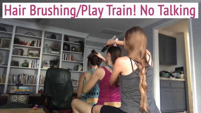 ASMR * Hair Brushing Train! * Back Scratching * Hair Play * Cartoon in the  Background ;) *No Talking – ASMRHD