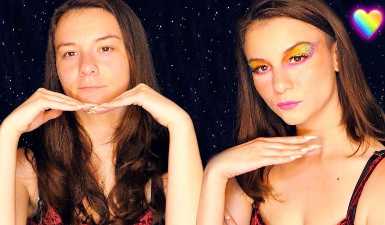 ASMR 🌈 Happy Pride Month! Stunning Rainbow Eye Makeup 😍 Goregous Jessica gets Makeover from Ashlyn 🌈