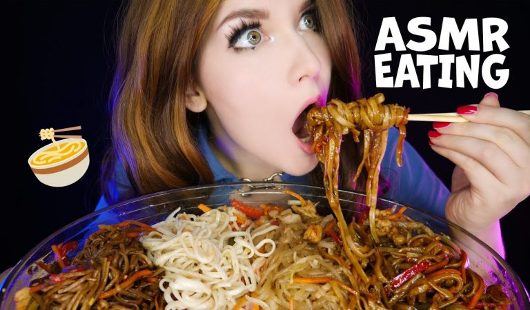 АСМР Итинг Лапша  🍜 ASMR 4 Noodles 🍝 EATING SOUNDS 🍲