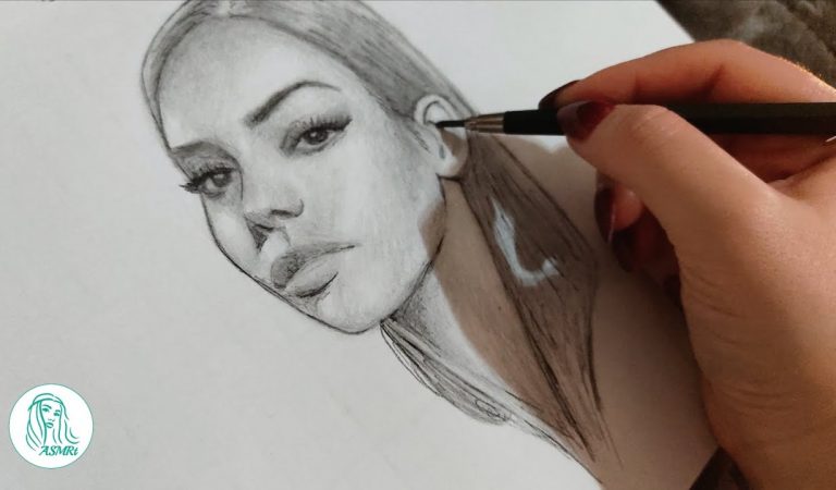 ASMR Drawing on Paper • No Talking • Fast & Slow Drawing Sounds