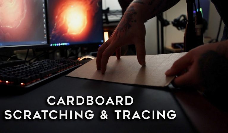 Crisp Cardboard Scratching & Tracing ASMR