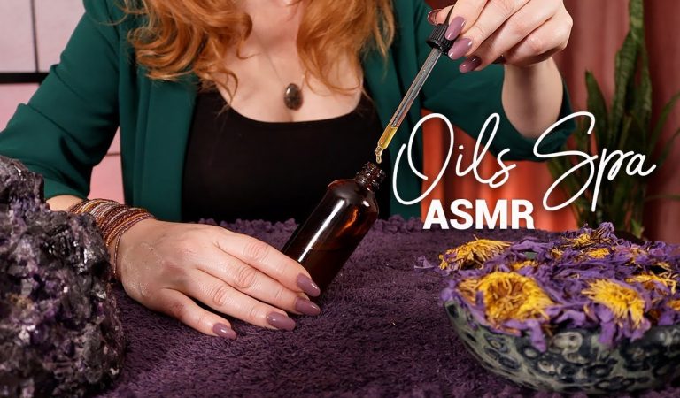 ASMR Blue Lotus Spa 💙 Facial Oils Appointment 💙 Dropper Bottles, Crystals, Sleepy Speaking